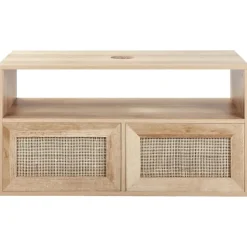 ROSELL - Hangende wastafelkast - Lichthout - 86 x 45 cm - Vezelplaat