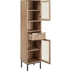 ROSELL - Staande badkamerkast - Lichthout - Vezelplaat