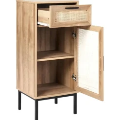 ROSELL - Staande badkamerkast - Lichthout - 40 x 92 cm - Vezelplaat