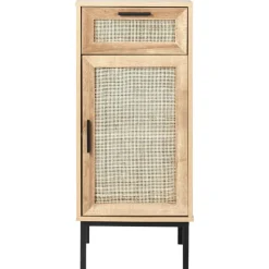 ROSELL - Staande badkamerkast - Lichthout - 40 x 92 cm - Vezelplaat