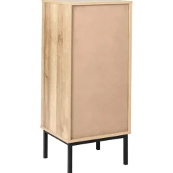 ROSELL - Staande badkamerkast - Lichthout - 40 x 92 cm - Vezelplaat