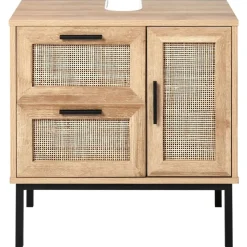 ROSELL - Staande wastafelkast - Lichthout - Vezelplaat