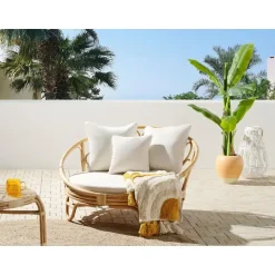 ROSSANO - Ligstoel - Natuurlijk - Rotan