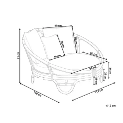 ROSSANO - Ligstoel - Natuurlijk - Rotan
