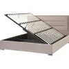 ROUEN - Bed met opbergruimte - Beige - 180 x 200 cm - Fluweel