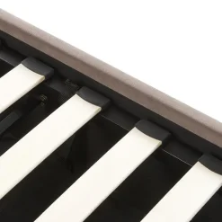 ROUEN - Bed met opbergruimte - Beige - 180 x 200 cm - Fluweel