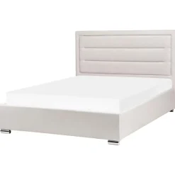 ROUEN - Bed met opbergruimte - Lichtbeige - 140 x 200 cm - Polyester