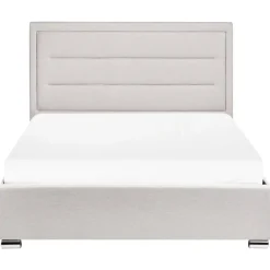 ROUEN - Bed met opbergruimte - Lichtbeige - 140 x 200 cm - Polyester