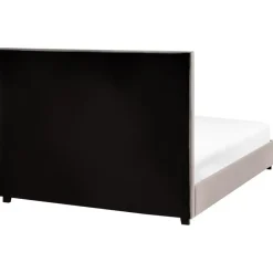 ROUEN - Tweepersoonsbed - Taupe - 140 x 200 cm - Fluweel