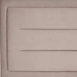 ROUEN - Tweepersoonsbed - Taupe - 140 x 200 cm - Fluweel