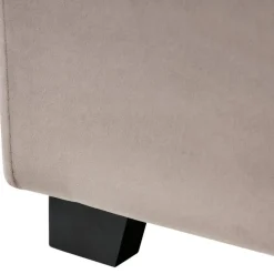 ROUEN - Tweepersoonsbed - Taupe - 140 x 200 cm - Fluweel