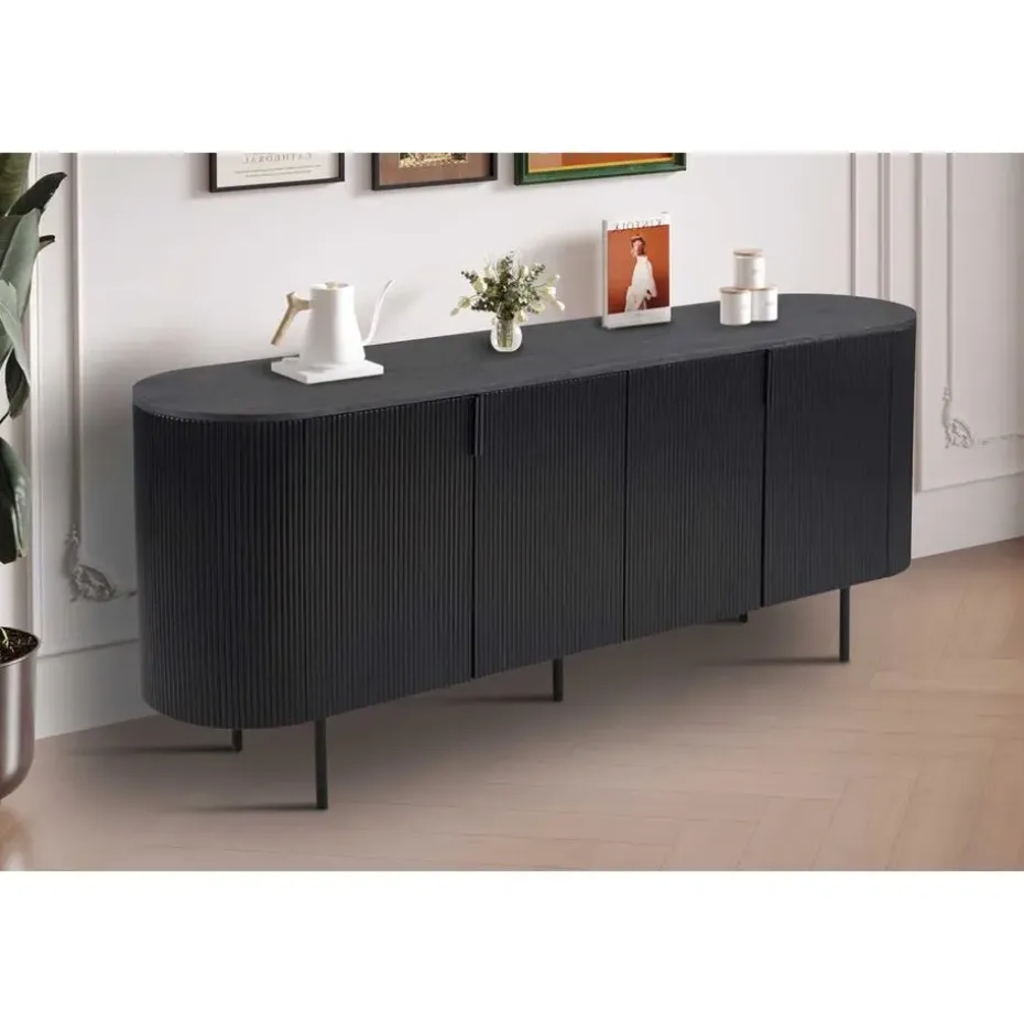 Rousseau Dressoir Lagos - 200 x 45 x 80 cm - Donkerbruin