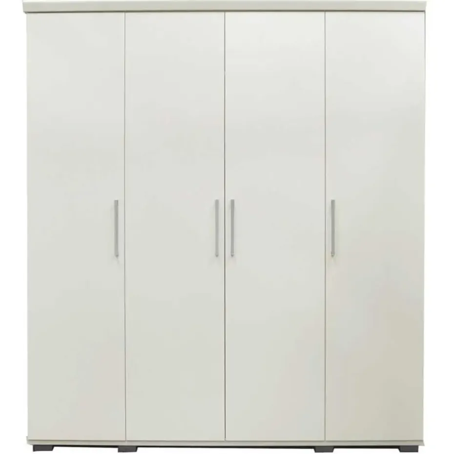Rousseau Kledingkast Nikkie - 183x160x52cm - 4 deuren - wit