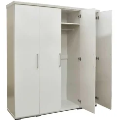 Rousseau Kledingkast Nikkie - 183x160x52cm - 4 deuren - wit