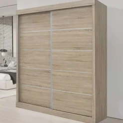 Rousseau Schuifdeurkast Mike - 182,5 x 52,5 cm x 197,5 cm - Sonoma-afwerking