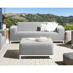 ROVIGO - Loungebank - Lichtgrijs - Polyester
