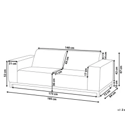 ROVIGO - Loungebank - Lichtgrijs - Polyester
