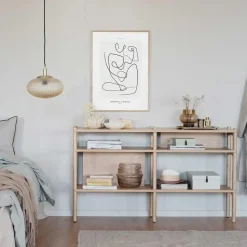 Rowico Home Holton Hoge Houten Wandkast - B 140 cm - Naturel