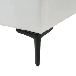 RUBIAN - Bed met LED - Wit - 90 x 200 cm - Fluweel