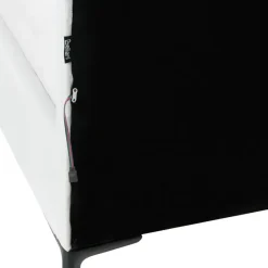 RUBIAN - Bed met LED - Wit - 90 x 200 cm - Fluweel