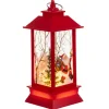 Ruhhy Kerstlantaarn - rood - 12 x 5 cm - kunststof - LED