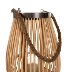 Ruhhy Lantaarn Rotan - bamboe - natuurlijke look - H40 cm