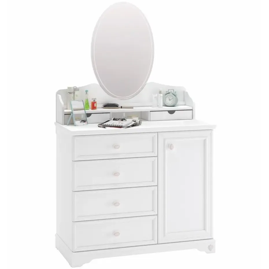 Rustic commode ladekast wit compleet meisjeskamer