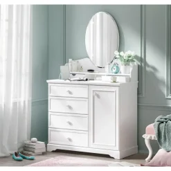 Rustic commode ladekast wit compleet meisjeskamer