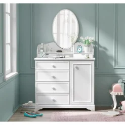 Rustic commode ladekast wit compleet meisjeskamer