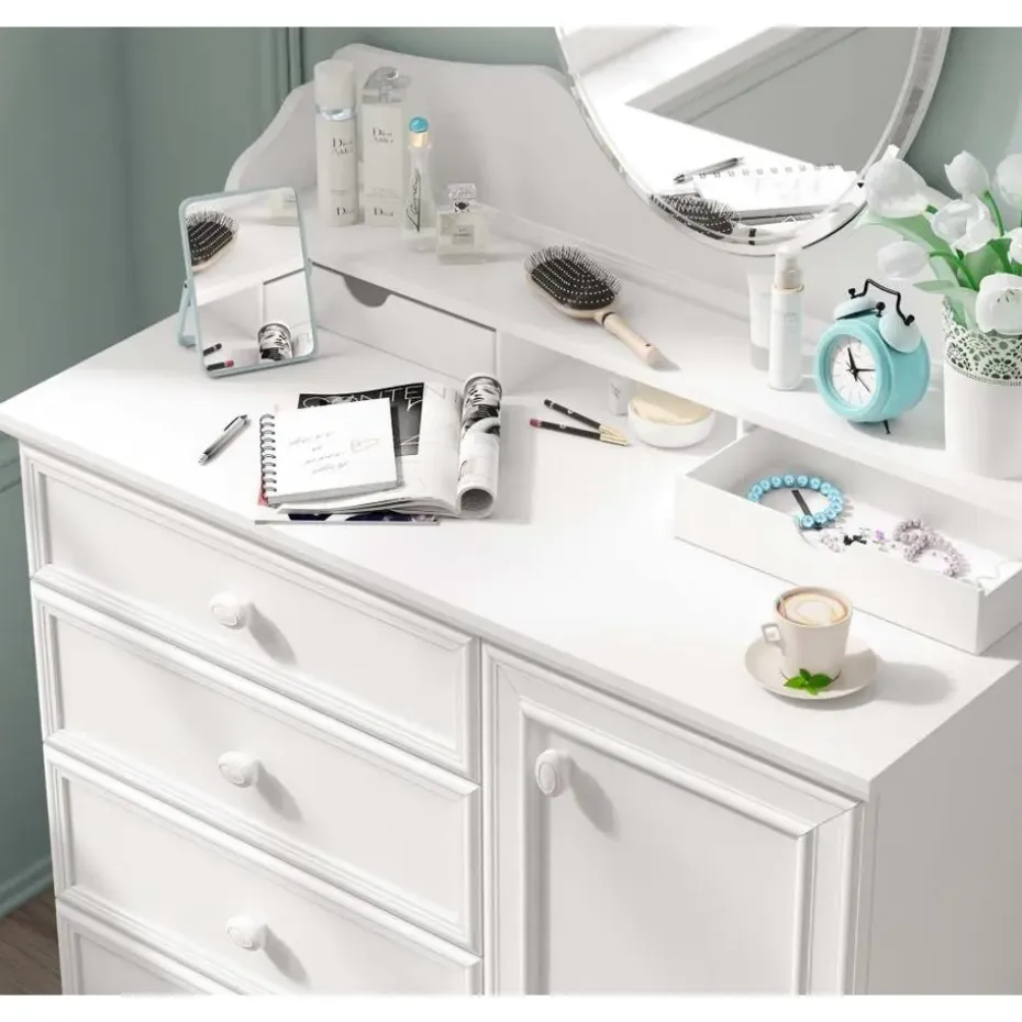 Rustic commode ladekast wit compleet meisjeskamer