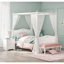 Rustic hemelbed twijfelaar meisjesbed meisjeskamer 200 x 120 cm