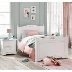 Rustic meisjesbed twijfelaar meisjeskamer 200 x 120 cm