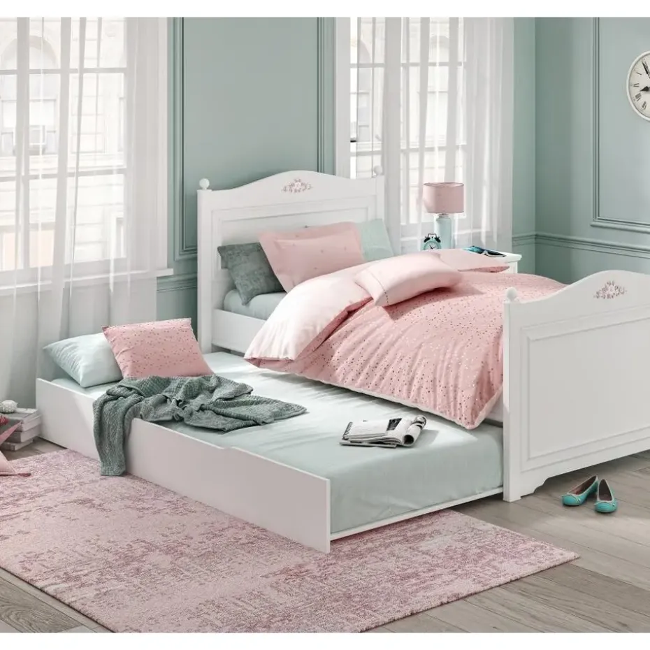 Rustic meisjesbed twijfelaar meisjeskamer 200 x 120 cm