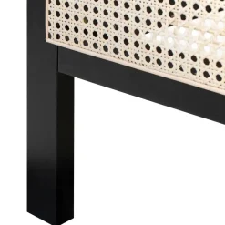 SALERNAS - Tweepersoonsbed - Zwart - 140 x 200 cm - Dennenhout