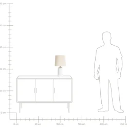 SALIENTE - Tafellamp - Gebroken wit - Keramiek