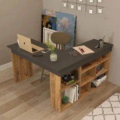 Sally Bureau 18mm MELAMINE Coat Atlantic Pine Zwart