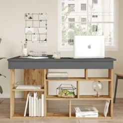 Sally Bureau 18mm MELAMINE Coat Atlantic Pine Zwart