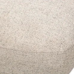 Salonstoel Swivel van metaal en beige fluweel