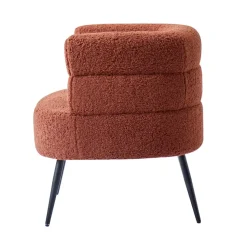 Salonstoel van metaal en terracotta lussen