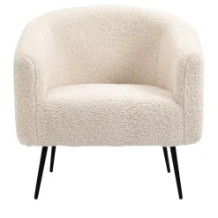 Salonstoel van metaal en witte lussen