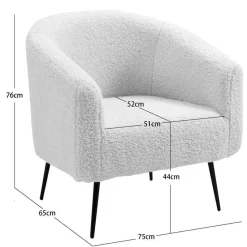 Salonstoel van metaal en witte lussen