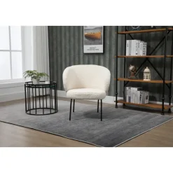 Salonstoel van metaal en witte lussen