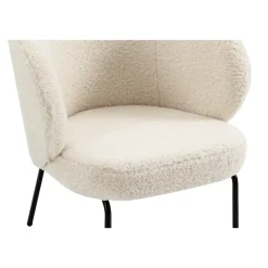 Salonstoel van metaal en witte lussen