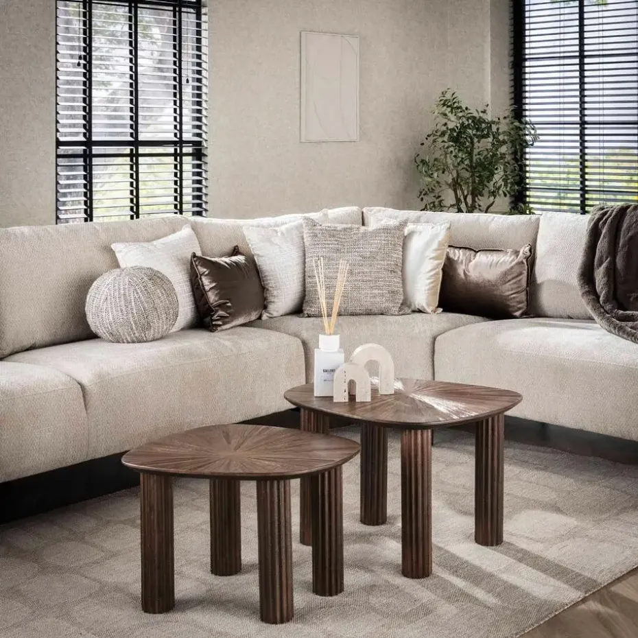 Salontafel - Vierhoekig - Set Van 2 - Teakhout - Maya