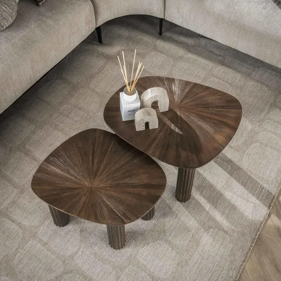 Salontafel - Vierhoekig - Set Van 2 - Teakhout - Maya