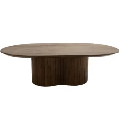 Salontafel Donkerbruin Mangohout - Ovaal - 120x70x35cm - Ava