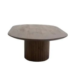Salontafel Donkerbruin Mangohout - Ovaal - 120x70x35cm - Ava