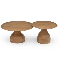 Salontafel Naturel Mangohout - Ø60x42cm - Joji