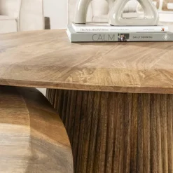 Salontafel Naturel Mangohout - Set van 2 - 93x72x43cm - Wave