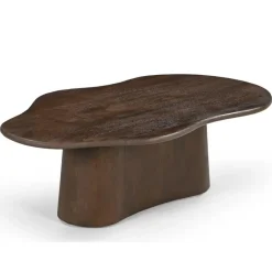 Salontafel Organisch 120cm - Donkerbruin Mangohout - Jessie